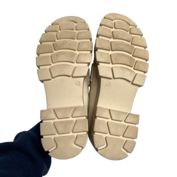 Hey Girl by Corkys Womens Chunky Platform Loafers Size 10 Ivory Academia Preppy - Picture 9 of 15